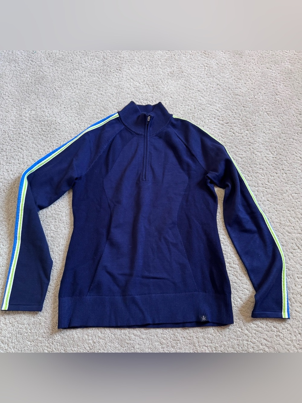 Krimson Klover Women's Downhill 1/4 Zip Long Sleeve Sweater Small Navy F23128